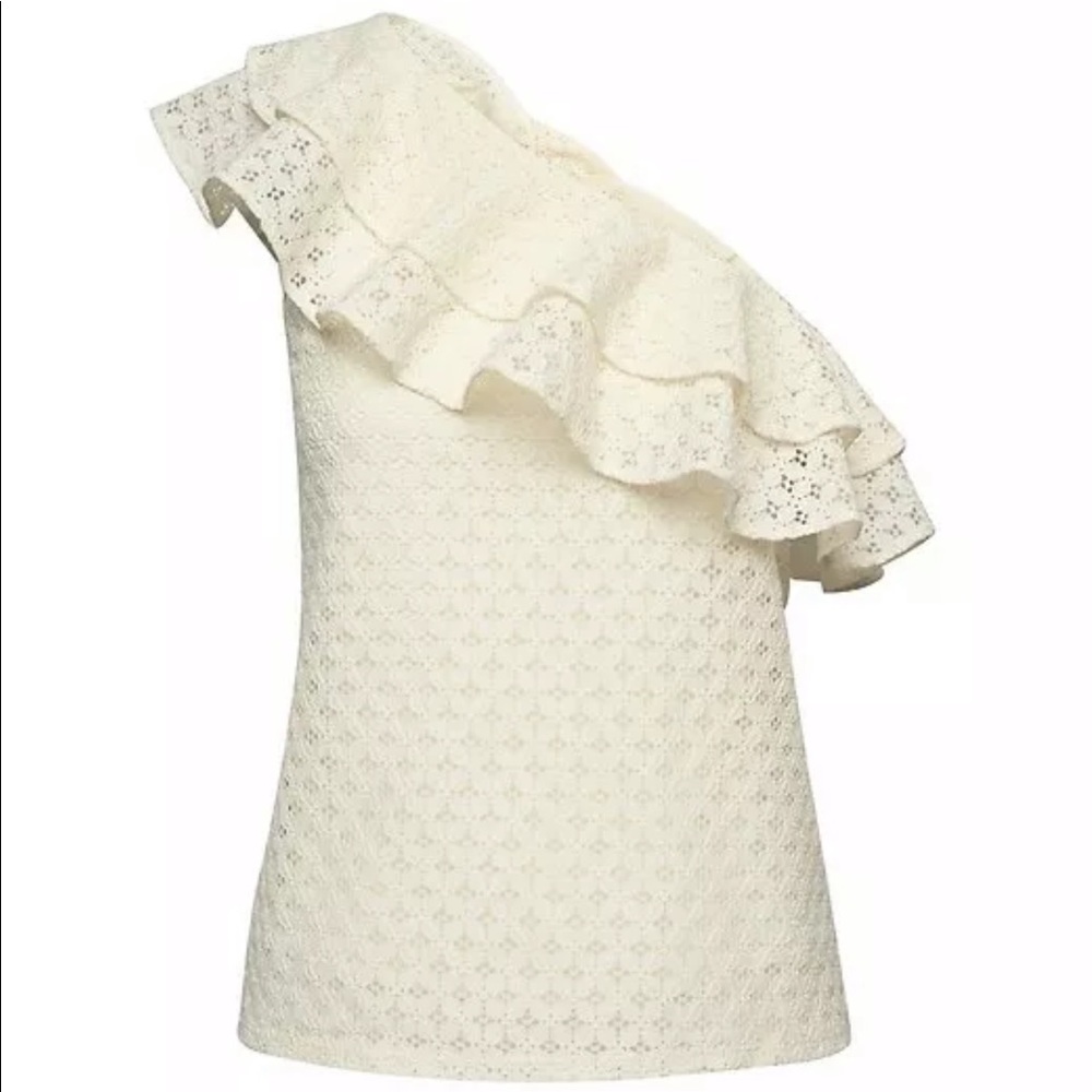 Banana Republic lace one shoulder top